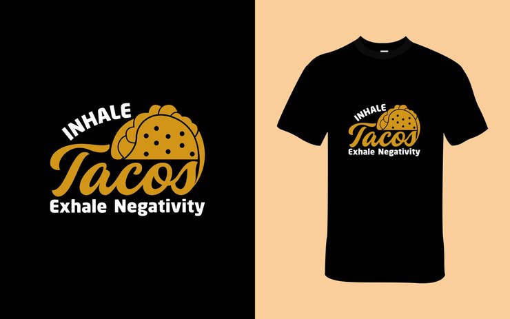 Inhale Tacos Exhale Negativity Diseño de camiseta