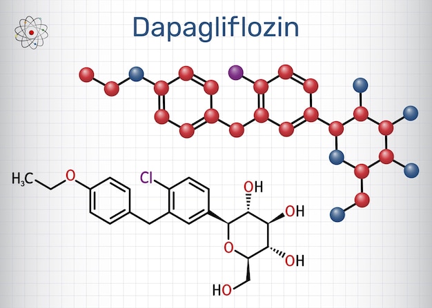 Inhibidor de la molécula de dapagliflozina SGLT2 utilizado en el tratamiento de la diabetes tipo 2
