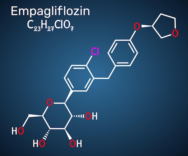 Inhibidor de la molécula de empagliflozina SGLT2 utilizado para el tratamiento de la diabetes tipo 2 y la reducción de la glucosa en la sangre