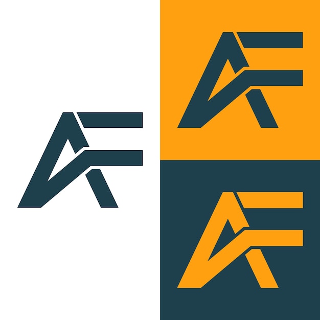 Inicial AF FA monograma moderno y elegante diseño de logotipo Letras profesionales Icono vectorial Logotipo