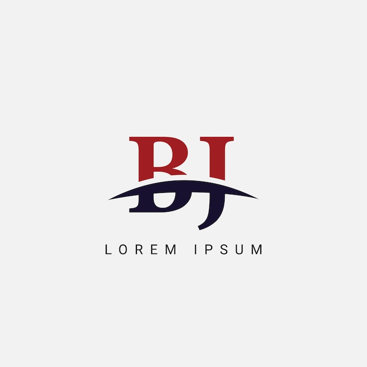 Vector inicial b j bj letra plantilla vectorial de diseño de logotipo símbolo gráfico para la identidad empresarial corporativa