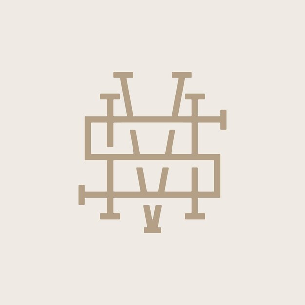 Inicial basada en letras limpias y mínimas SVH HSV VSH Monograma Template de logotipo Diseño vectorial de alfabeto de lujo elegante Logotipo vectorial