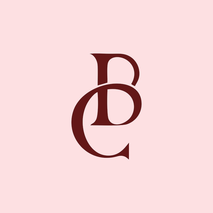 Vector inicial bc monograma moderno diseño elegante del logotipo