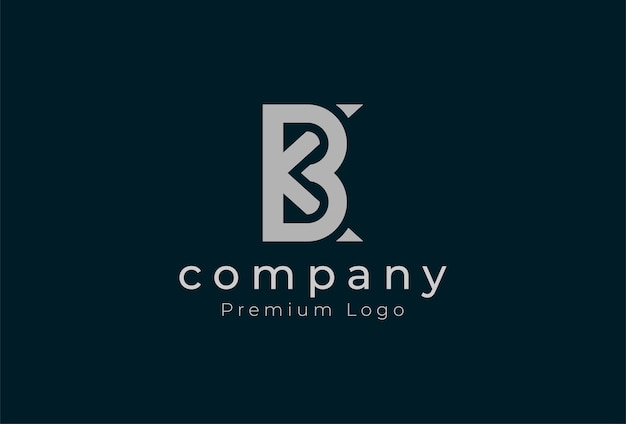 Inicial BK Monogram Logo letra BK con ilustración de vector de inspiración de logotipo de diseño moderno