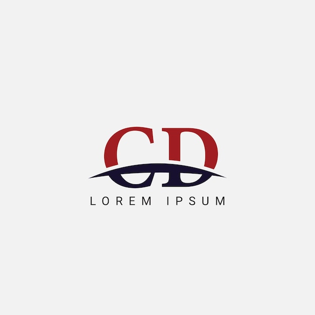 Inicial C D CD Letra plantilla vectorial de diseño de logotipo Símbolo gráfico para la identidad empresarial corporativa