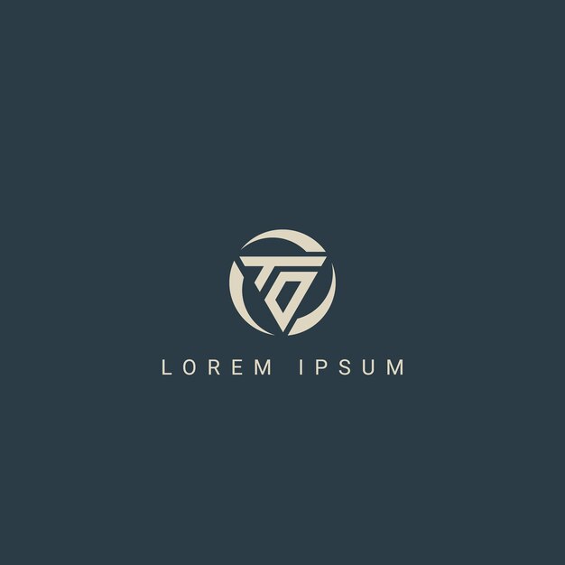Inicial creativo mínimo basado en el logotipo TO y el logotipo OT Carta TO OT monograma creativo elegante