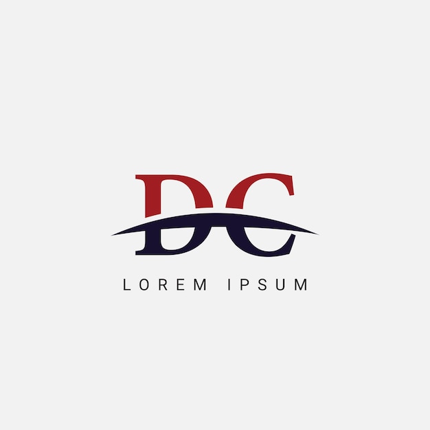 Inicial D C DC Letra plantilla vectorial de diseño de logotipo Símbolo gráfico para la identidad empresarial corporativa