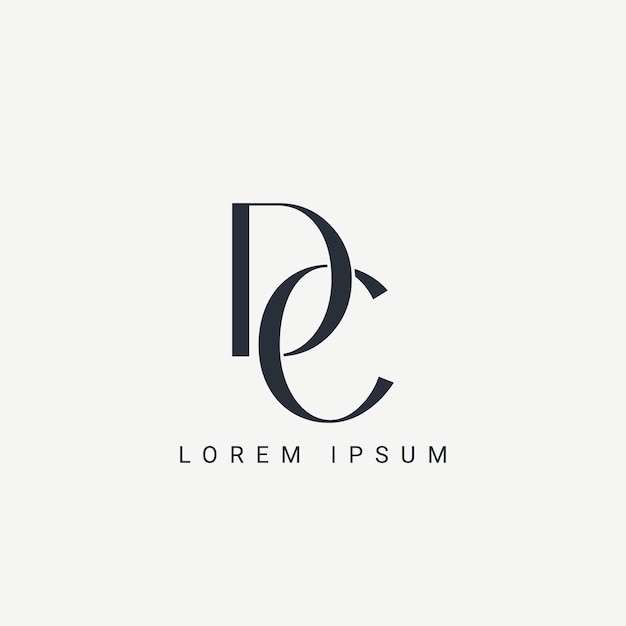 Inicial DC y CD monograma moderno y elegante diseño de logotipo Letras profesionales Icono vectorial Logotipo