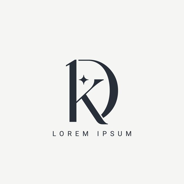Inicial DK y KD monograma moderno y elegante diseño de logotipo Letras profesionales Icono vectorial Logotipo en