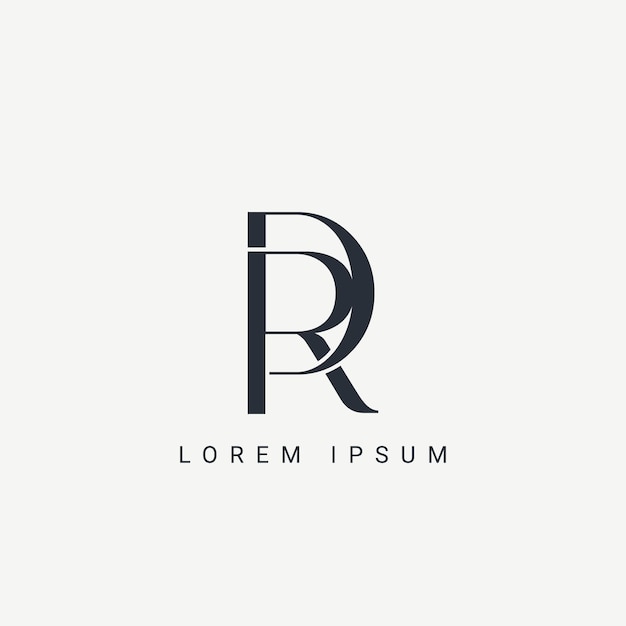 Inicial DR y RD monograma moderno y elegante diseño de logotipo Letras profesionales Icono vectorial Logotipo