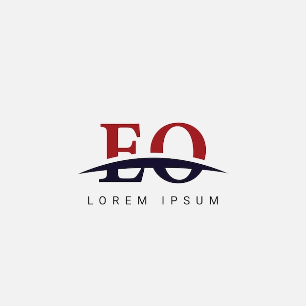 Inicial E O EO Carta plantilla vectorial de diseño de logotipo Símbolo gráfico para la identidad empresarial corporativa