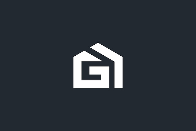 Inicial G Carta Inmobiliaria Logo Plantilla Icono Símbolo Vector eps10
