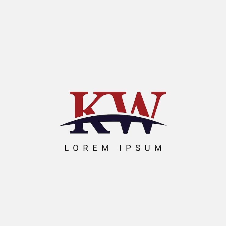 Vector inicial k w k w letra plantilla vectorial de diseño de logotipo símbolo gráfico para la identidad empresarial corporativa