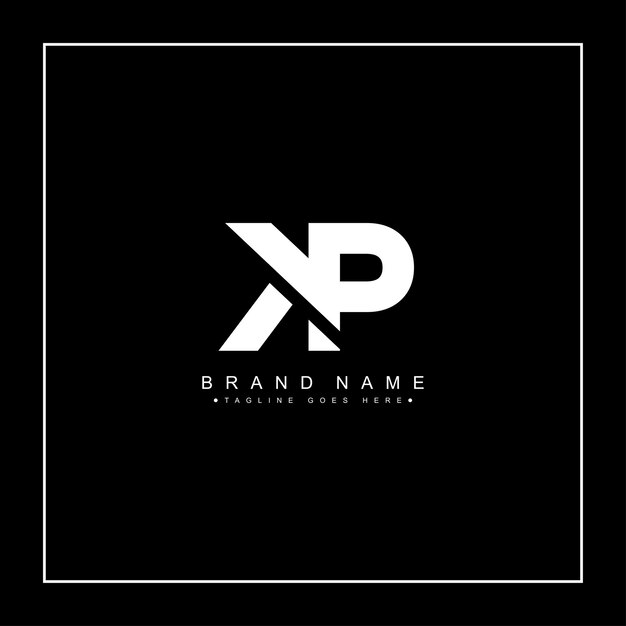 Inicial KP Vector Logo Elegante plantilla de monograma para las letras K y P para su negocio