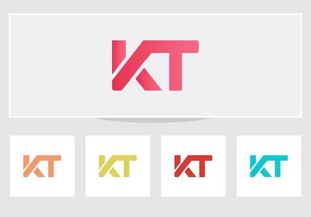 Inicial KT Único atractivo y creativo logotipo moderno KT letra logo vector Minimal KT logo design