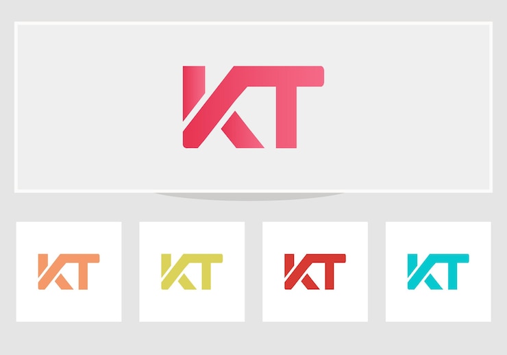 Vector inicial kt único atractivo y creativo logotipo moderno kt letra logo vector minimal kt logo design