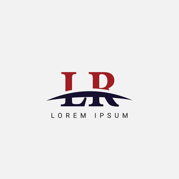 Inicial L R LR Letra plantilla vectorial de diseño de logotipo Símbolo gráfico para la identidad empresarial corporativa