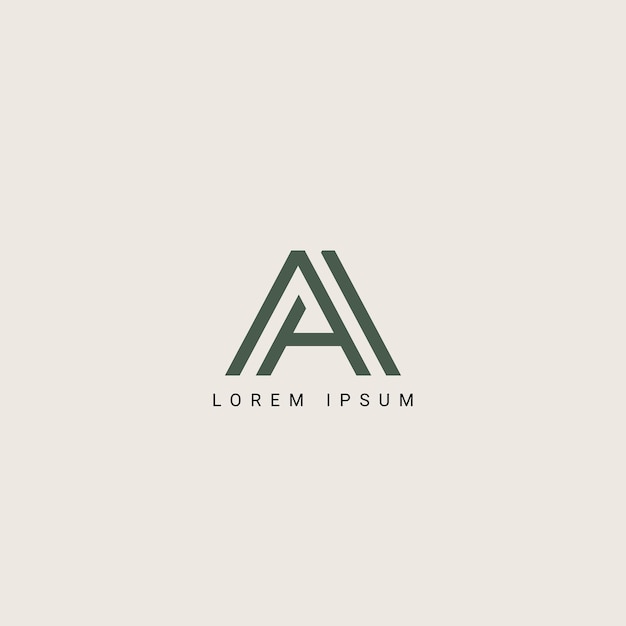 Inicial letra moderna AA AA o AA logotipo de diseño de icona de plantilla vectorial inicial basado en el logotipo del alfabeto