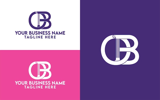 Inicial Letra O y B Diseño OB Monograma o diseño del logotipo