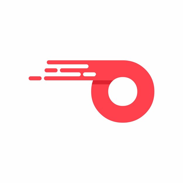 Inicial de la letra O Modelo de diseño del logotipo de velocidad