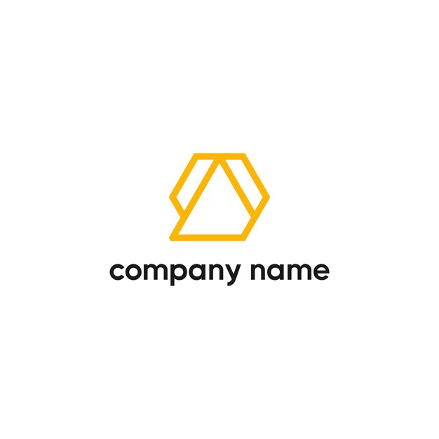 Inicial A con logo hexagonal