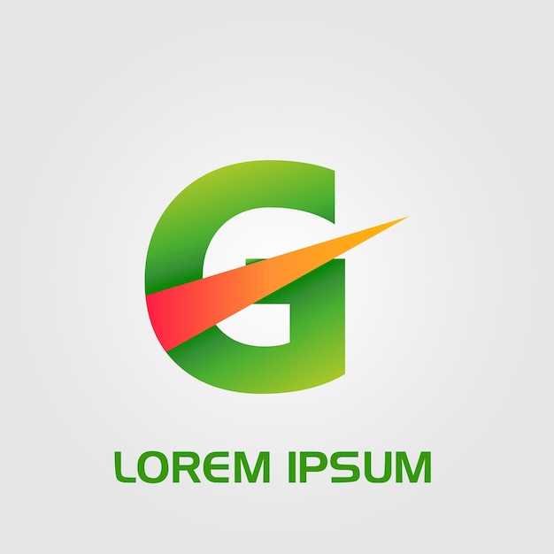 Inicial del logotipo de crecimiento de letra G