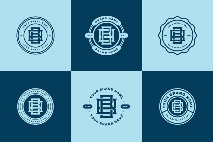 Vector inicial del logotipo de la plantilla del monograma de las letras b o bb, diseño de placa para ropa, prendas de vestir, marca