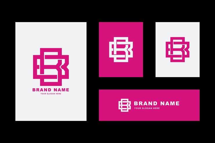 Vector inicial del logotipo de la plantilla del monograma de las letras b o bb para ropa, prendas de vestir, marca
