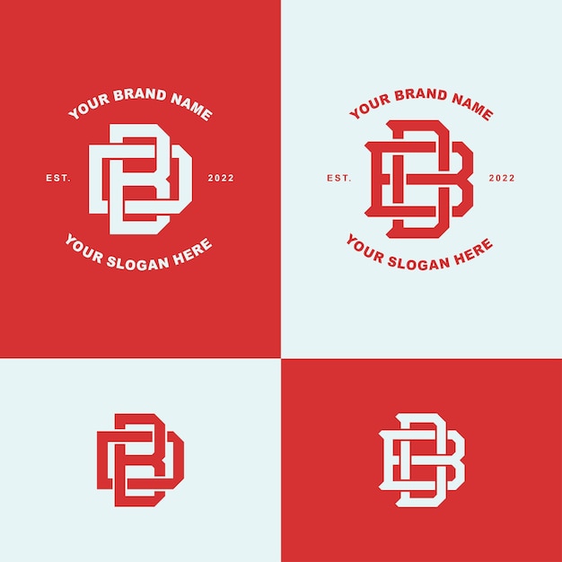 Inicial del logotipo de la plantilla del monograma de las letras BC o CB, diseño de placa para ropa, prendas de vestir, marca