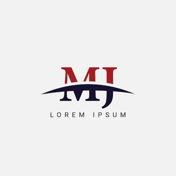 Vector inicial m j mj letra plantilla vectorial de diseño de logotipo símbolo gráfico para la identidad empresarial corporativa