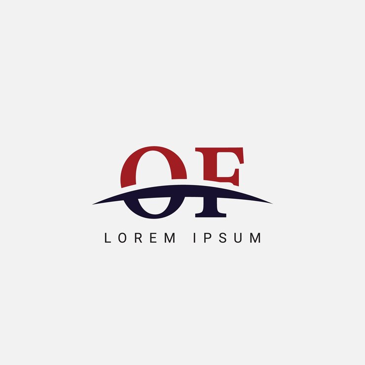 Vector inicial o f of carta plantilla vectorial de diseño de logotipo símbolo gráfico para la identidad empresarial corporativa