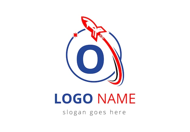 Inicial o monograma letra alfabeto con un diseño de logotipo rocket icono de fuente emblema vector moderno
