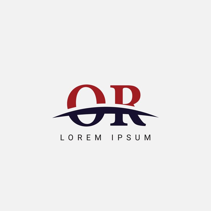 Vector inicial o r or carta plantilla vectorial de diseño de logotipo símbolo gráfico para la identidad empresarial corporativa