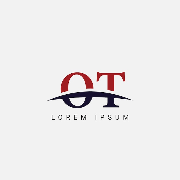 Inicial O T OT Carta plantilla vectorial de diseño de logotipo Símbolo gráfico para la identidad empresarial corporativa
