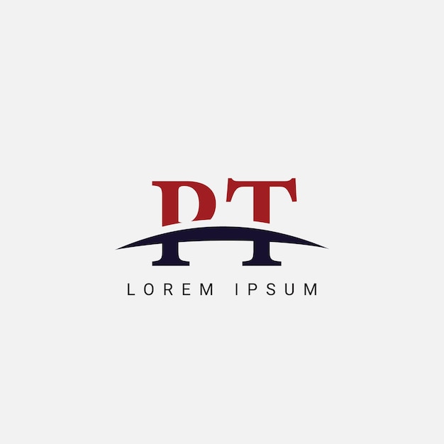 Inicial P T PT Letra plantilla vectorial de diseño de logotipo Símbolo gráfico para la identidad empresarial corporativa