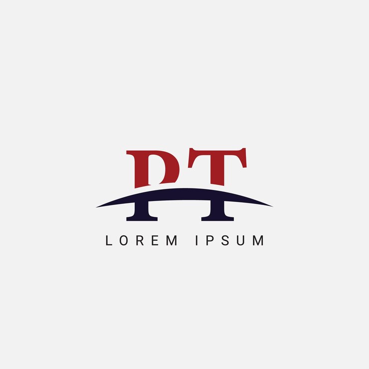 Vector inicial p t pt letra plantilla vectorial de diseño de logotipo símbolo gráfico para la identidad empresarial corporativa