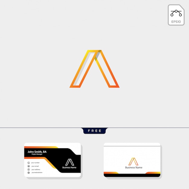 Inicial una plantilla de logotipo mínima