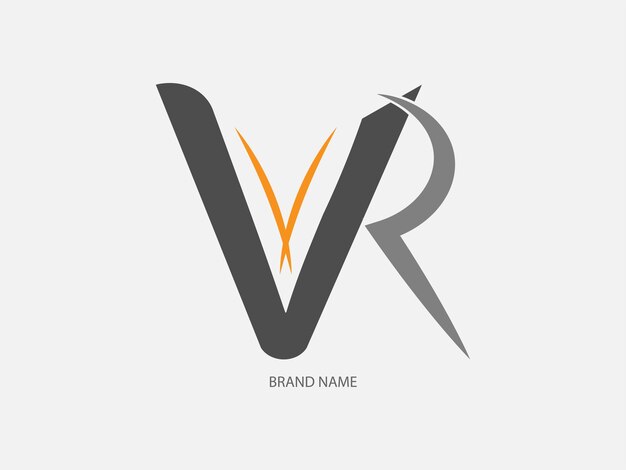 Inicial del símbolo de diseño de la letra v del logotipo