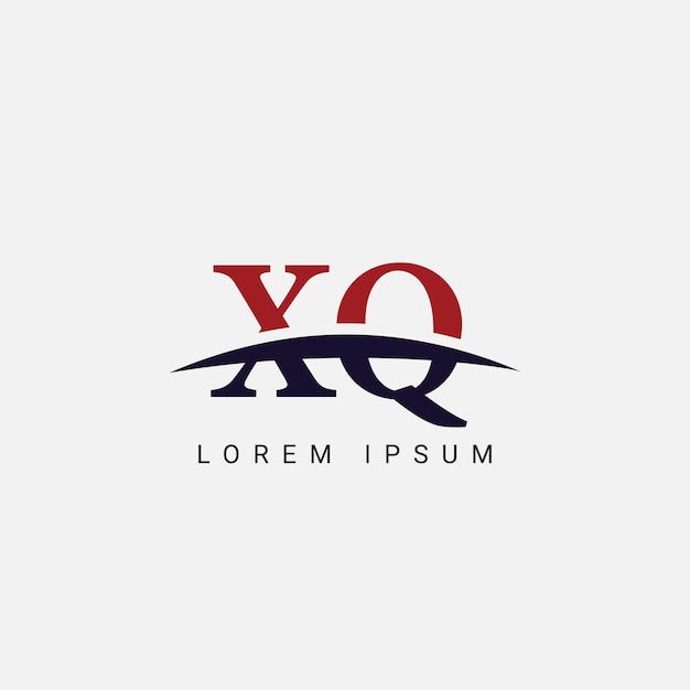Inicial X Q XQ Carta plantilla vectorial de diseño de logotipo Símbolo gráfico para la identidad empresarial corporativa