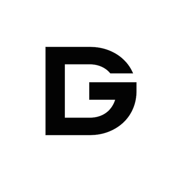 Iniciales abstractas de DG GD, diseño de logotipo vectorial, monograma, icono para negocios, plantilla, simple, elegante