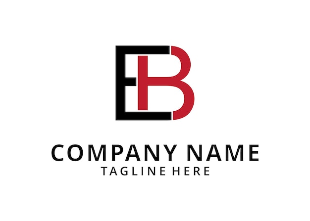 Iniciales BE EB BE Letras abstractas Logo Monograma