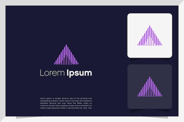 Iniciales Un diseño Logotipo de letra inicial Icono creativo con logotipo de forma geométrica