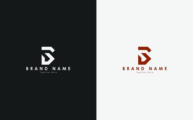 Iniciales del diseño del logotipo SD vectorial