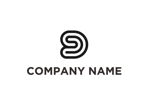 iniciales ds diseño de logotipo abstracto ilustración vectorial