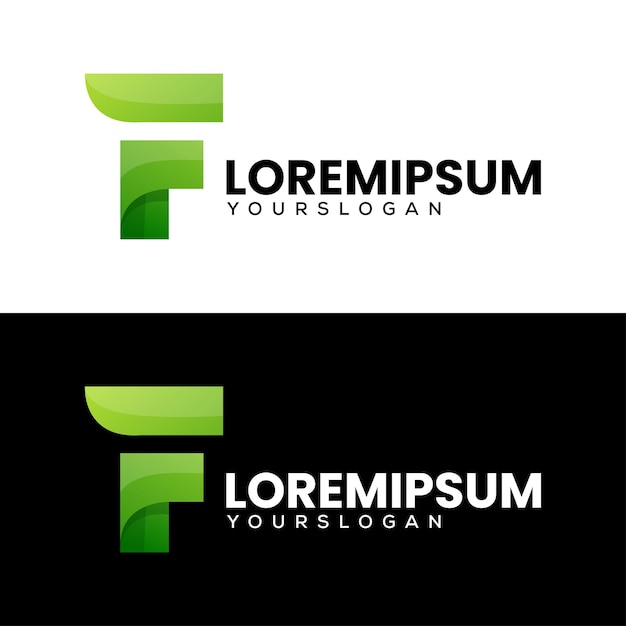 iniciales F diseño creativo del logotipo