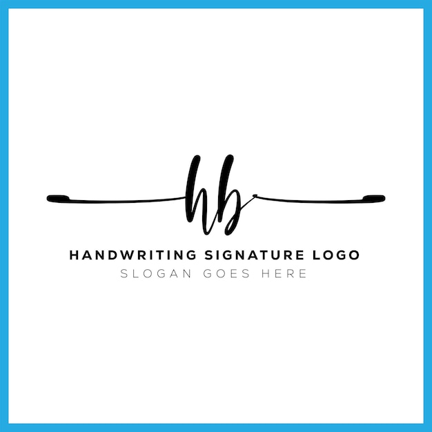 Iniciales HB firma de mano logotipo HB carta bienes raíces belleza fotografía diseño de logotipo de la carta