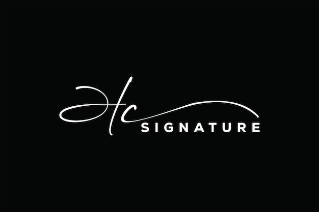 Las iniciales de HC La firma manuscrita del logotipo La letra HC La fotografía de belleza de bienes raíces El diseño del logotipo
