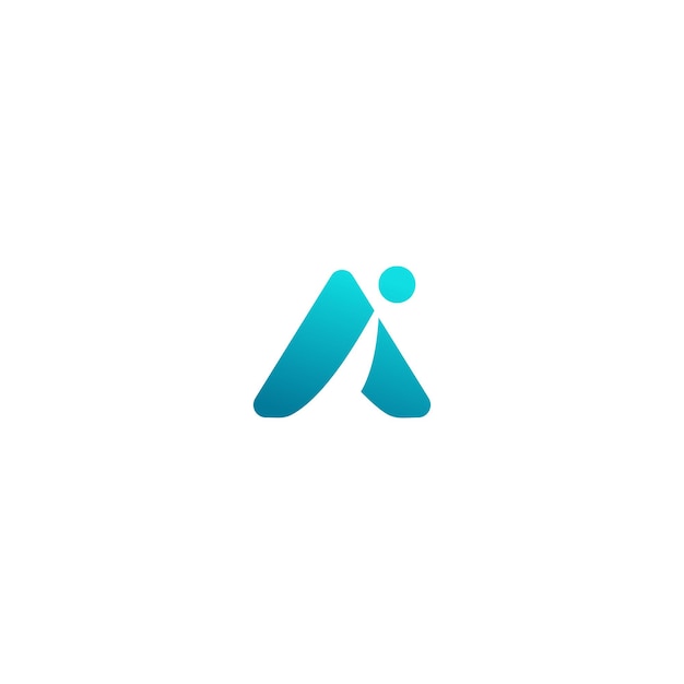 Iniciales una ilustración vectorial aislada de diseño de logotipo