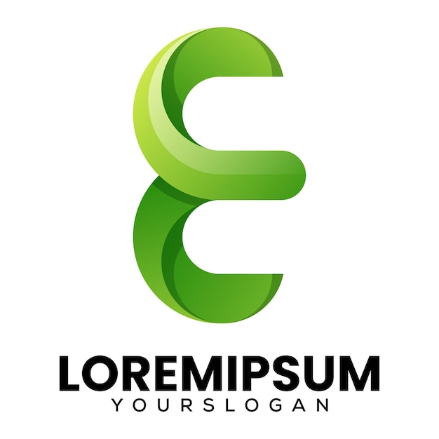 iniciales de la letra E diseño creativo del logotipo