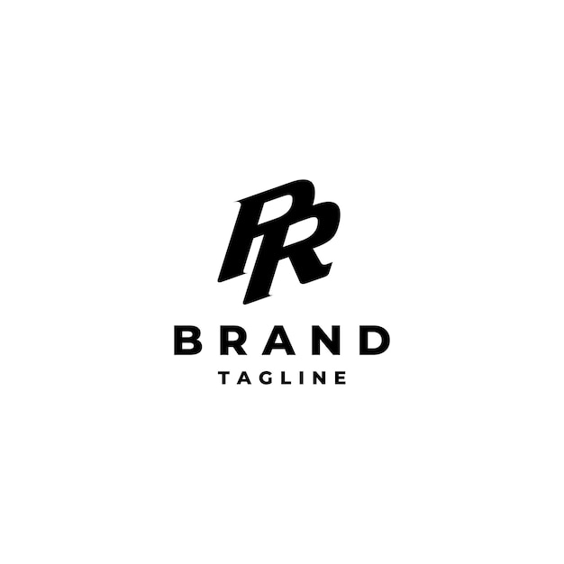 Iniciales Letra P Sobre Diseño de Logotipo R Letra Inicial Simple Diseño de Logotipo PR
